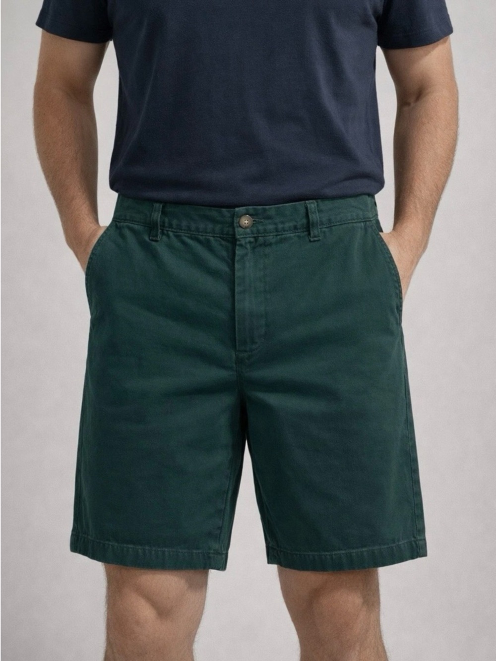 Nautica Men’s Green Deck Shorts Size 34 Classic Fit Cotton Casual